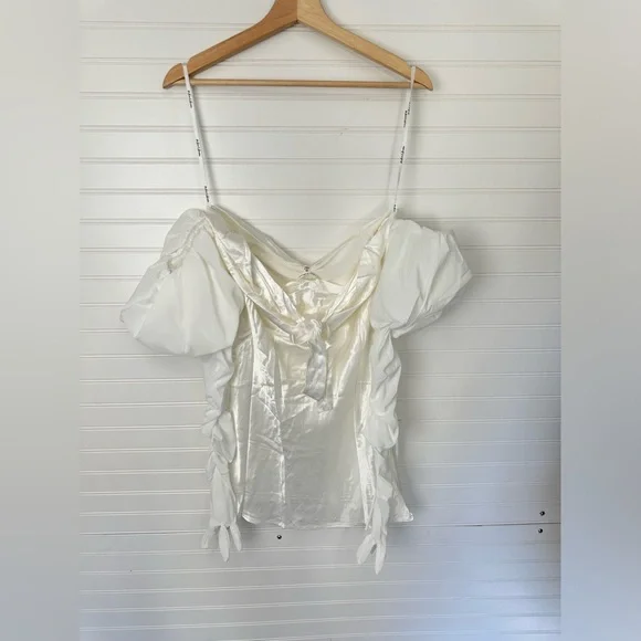 For Love & Lemons Hazel White Mini Dress NWT - Picture 8 of 11